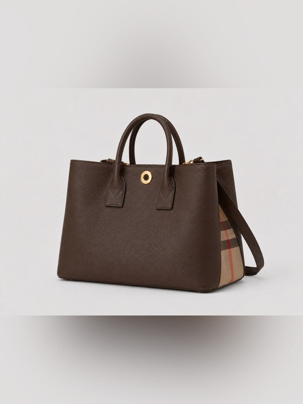 Burberry chocolate brown leather Tophandle tote bag $2250